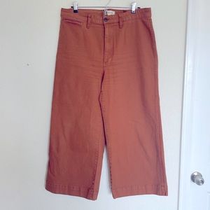 Madewell Emmett Rust Wide Leg Pants.